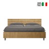 Ankel Oak Queen Wooden Bed Frame with Storage Slats 160x190cm On Sale