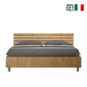 Modern wooden double storage bed 160x190cm Ankel Nod Oak On Sale