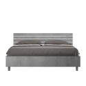 Modern grey double bed with storage 160x190cm Ankel Nod Concrete Offers