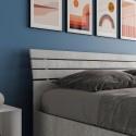 Modern grey double bed with storage 160x190cm Ankel Nod Concrete Sale