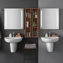 60cm wall-hung ceramic washbasin for 1 and 3 hole bathroom Geberit Selnova Offers