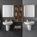 Suspended washbasin 65cm ceramic bathroom sink 1 and 3 holes Geberit Selnova Offers