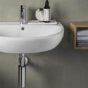 Suspended washbasin 65cm ceramic bathroom sink 1 and 3 holes Geberit Selnova On Sale