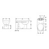 Floor-standing ceramic toilet bowl horizontal flush Geberit Selnova sanitary ware On Sale