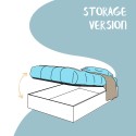 Ankel Oak Queen Wooden Bed Frame with Storage Slats 160x190cm Catalog