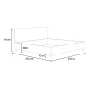 Antea 200x200 Modern Design Queen Bed with Storage Base 