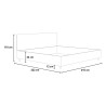 Modern Design Antea Double Bed with Storage Base 200x210 