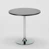 Cosmopolitan Set Made of a 70x70cm Black Round Table and 2 Colourful Gruvyer Chairs 