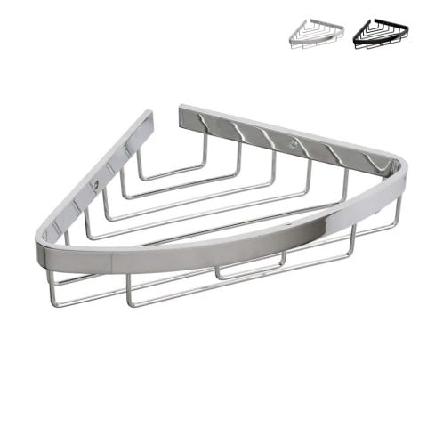 Shower shelf corner basket aluminium chrome black Attractive Promotion
