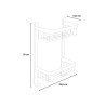 Wall-mounted shower shelf 2 shelves aluminium chrome black Attractive Choice Of