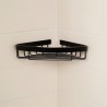 Shower shelf corner basket aluminium chrome black Attractive Offers