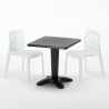 AIA Set Made of a 70x70cm Black Square Table and 2 Colourful Gruvyer Chairs Cost