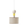 Design pendant ceiling lamp wood fabric Spiedino 24D Discounts
