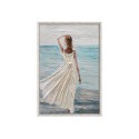 Hand-painted canvas relief woman beach 60x90cm W713 Sale