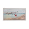 Hand-painted picture on canvas harbour with boats 60x120cm W627 Sale