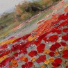 Hand-painted picture canvas field red poppies 65x150cm W634 Catalog