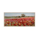 Hand-painted picture canvas field red poppies 65x150cm W634 Sale