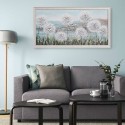 Hand-Painted Canvas Painting of Field Flowers with Dandelions, Framed 60x120cm W726 Promotion