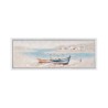 Hand-painted picture on canvas Boats on the waterfront 30x90cm with frame W800 Sale