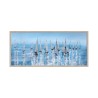 Hand-painted picture Sailboat silver frame 65x150cm Z460 Sale
