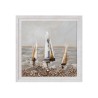 Hand-painted picture on canvas with frame 30x30cm sailing boats Z506 Sale