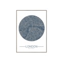 Photographic print city map London frame 50x70cm Unika 0006 On Sale