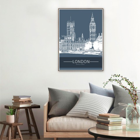 Print photography poster city London frame 50x70cm Unika 0005 Promotion