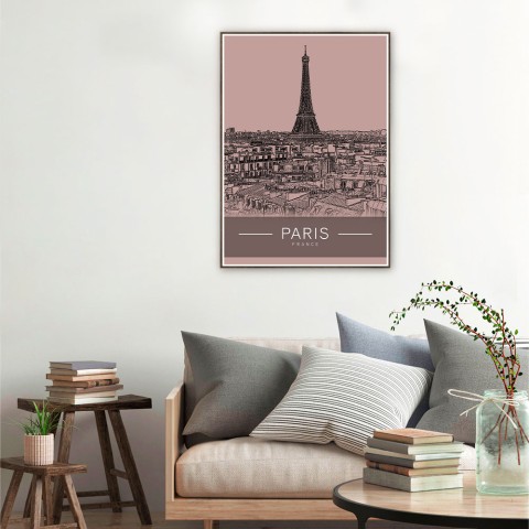 Print picture frame city Paris 50x70cm Unika 0007 Promotion