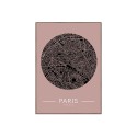 Picture print city map Paris frame 50x70cm Unika 0008 On Sale