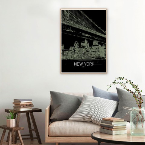Print photography poster New York city frame 50x70cm Unika 0013 Promotion