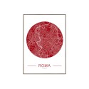 Poster print photography frame map Rome city 50x70cm Unika 0068 On Sale