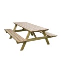 Wooden picnic table outdoor garden benches 180x150cm On Sale