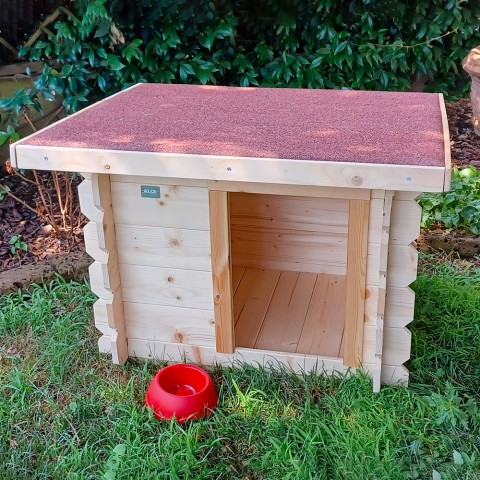 Small dog kennel wood outdoor garden 77x60 h64cm Laila Promotion