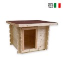 Small dog kennel wood outdoor garden 77x60 h64cm Laila On Sale