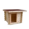 Small dog kennel wood outdoor garden 77x60 h64cm Laila Discounts