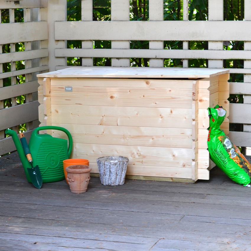 Juno garden chest outdoor wooden storage box 183 Lt