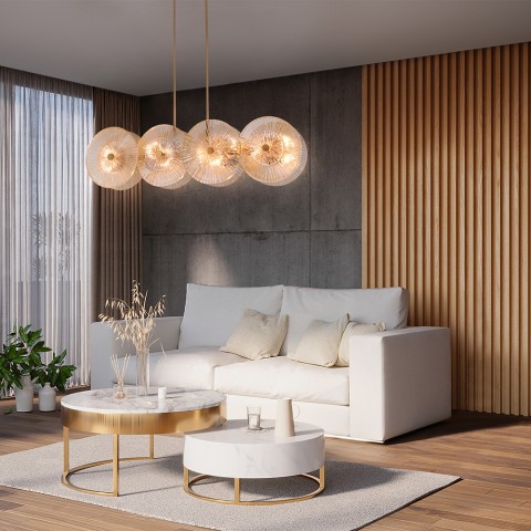 Aster Maytoni glass discs gold metal pendant chandelier Promotion