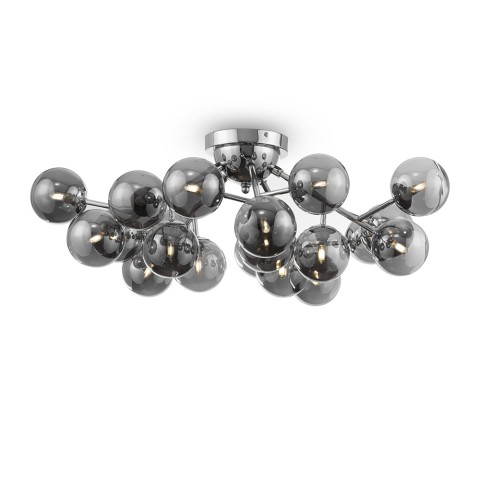 Ceiling light chromed metal spheres smoked glass Dallas Maytoni Promotion