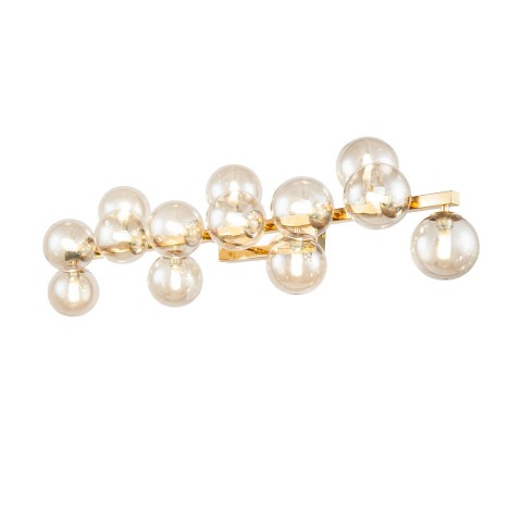 Modern Wall Light, Gold Lamp with Glass Spheres, Dallas Maytoni Promotion