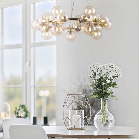 Suspension chandelier 25 golden balls modern style Dallas Maytoni Promotion