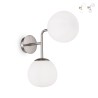 Erich Maytoni Wall Sconce for Hallway and Living Room, 2 White Spheres On Sale