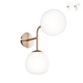 Erich Maytoni Wall Sconce for Hallway and Living Room, 2 White Spheres Promotion