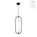 Modern Ring Shaped Pendant Ceiling Lamp with Spheres by Maytoni Promotion
