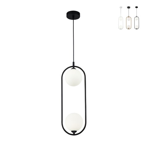 Modern Ring Shaped Pendant Ceiling Lamp with Spheres by Maytoni Promotion