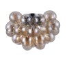Balbo Maytoni Amber Glass Globe Cluster Ceiling Light Fixture On Sale