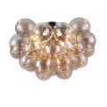 Balbo Maytoni Amber Glass Globe Cluster Ceiling Light Fixture Promotion