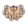 Balbo Maytoni Amber Glass Globe Cluster Ceiling Light Fixture Promotion