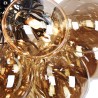 Balbo Maytoni Amber Glass Globe Cluster Ceiling Light Fixture Discounts