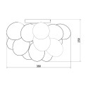 Balbo Maytoni Glass Sphere Cluster Ceiling Light for Living Room Model