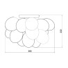 Balbo Maytoni Glass Sphere Cluster Ceiling Light for Living Room Model